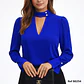 Blusa de moda con perlas en el cuello - Miniatura 2