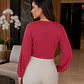 Blusa Elegante con escote en V y manga caida - Miniatura 5