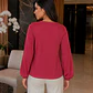 Blusa Elegante con escote en V y manga caida - Miniatura 4