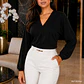 Blusa Elegante con escote en V y manga caida - Miniatura 2