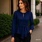 Blusa Elegante con lazo en la cintura - Miniatura 4