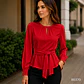 Blusa Elegante con lazo en la cintura - Miniatura 7