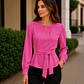 Blusa Elegante con lazo en la cintura - Miniatura 9