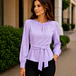 Blusa Elegante con lazo en la cintura - Miniatura 12