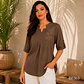 Blusa en Lino con escote de Estrella - Miniatura 2