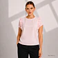 Blusa de moda con arandelas cortas - Miniatura 8