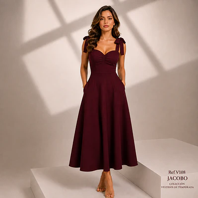 Vestido Elegante con Tirantes