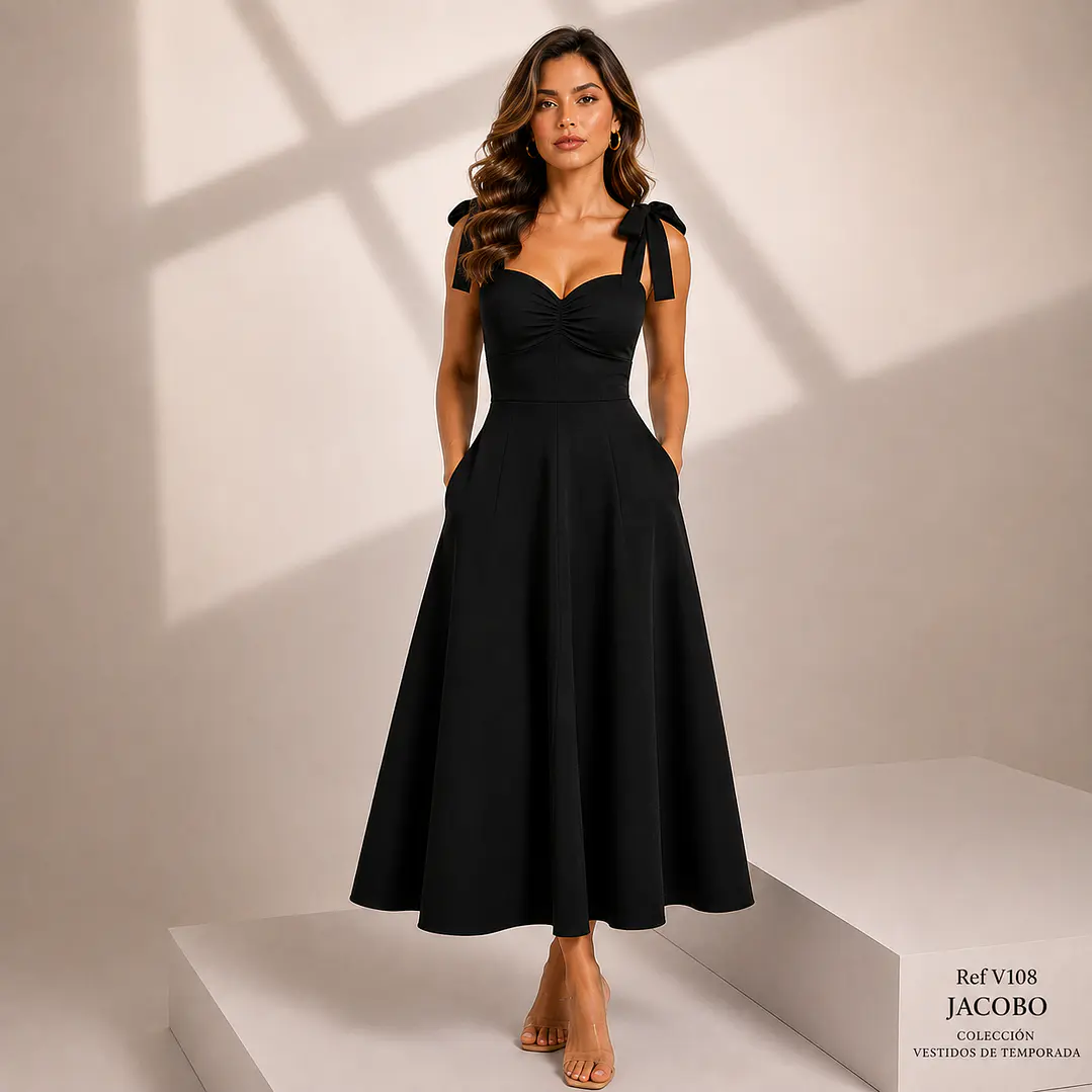 Vestido Elegante con Tirantes 2