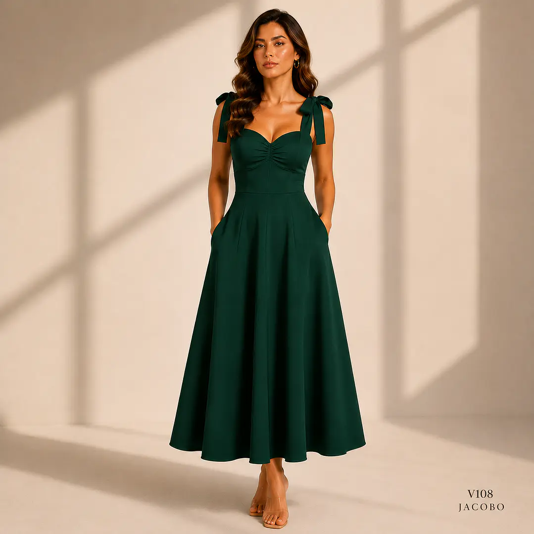 Vestido Elegante con Tirantes 3
