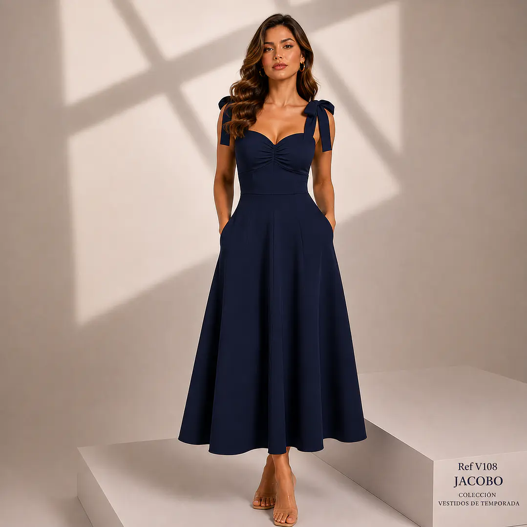 Vestido Elegante con Tirantes 4
