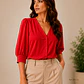 Blusa Elegante camisera escote enV - Miniatura 6