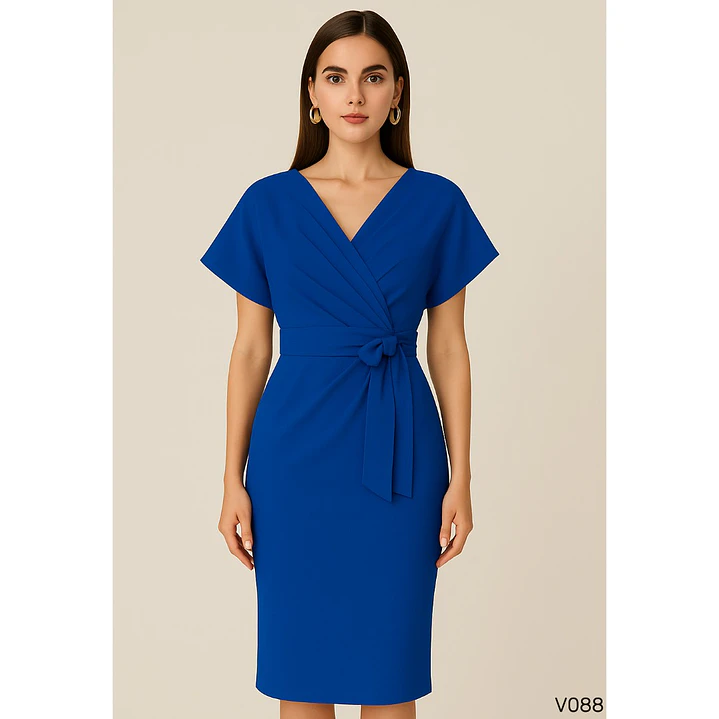 Vestido Elegante con escote cruzado 6