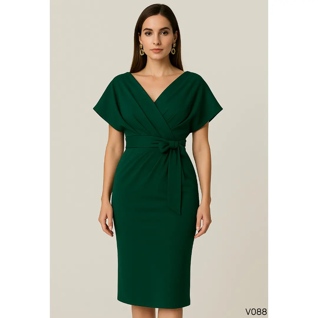 Vestido Elegante con escote cruzado 2