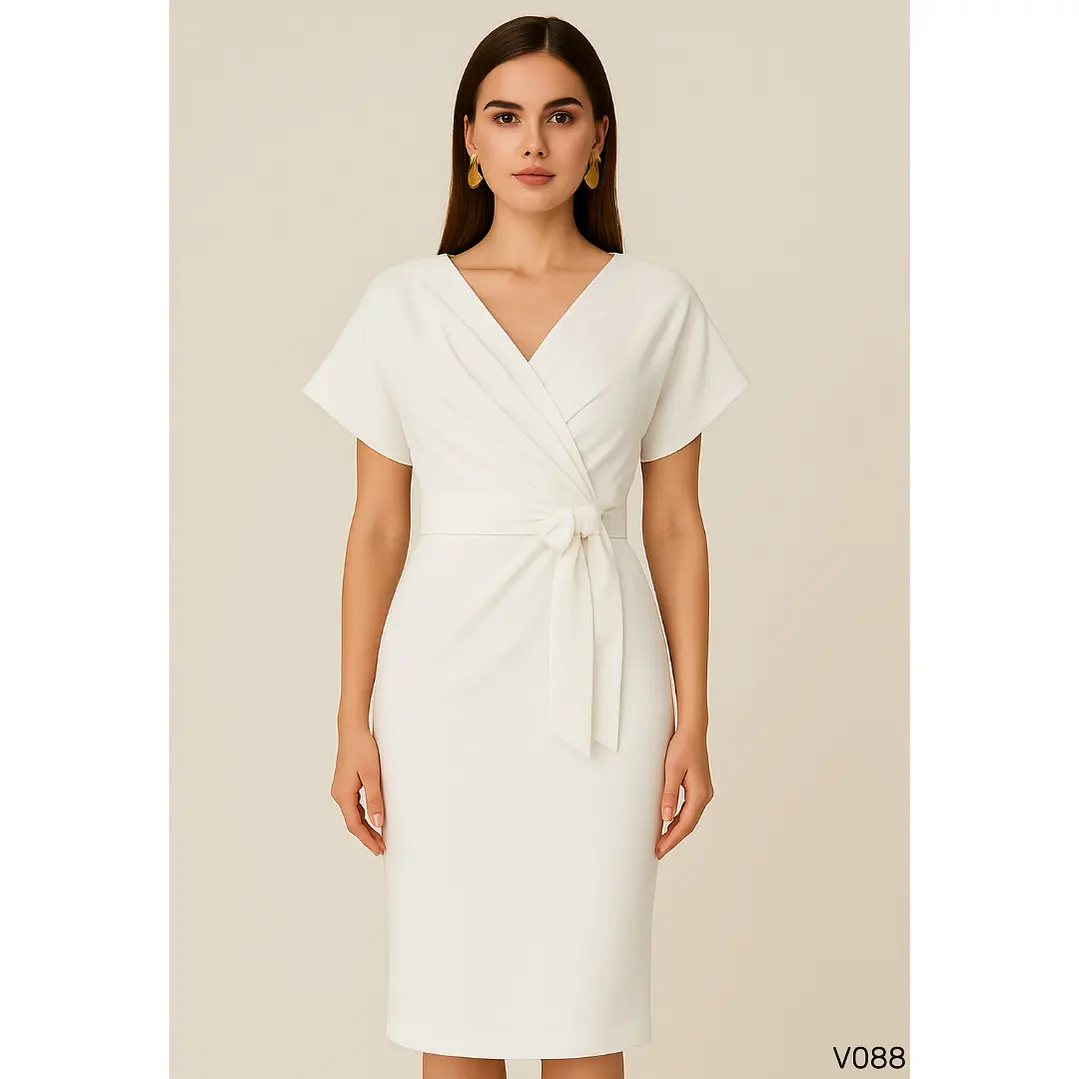 Vestido Elegante con escote cruzado 7