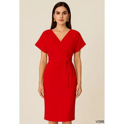 Vestido Elegante con escote cruzado