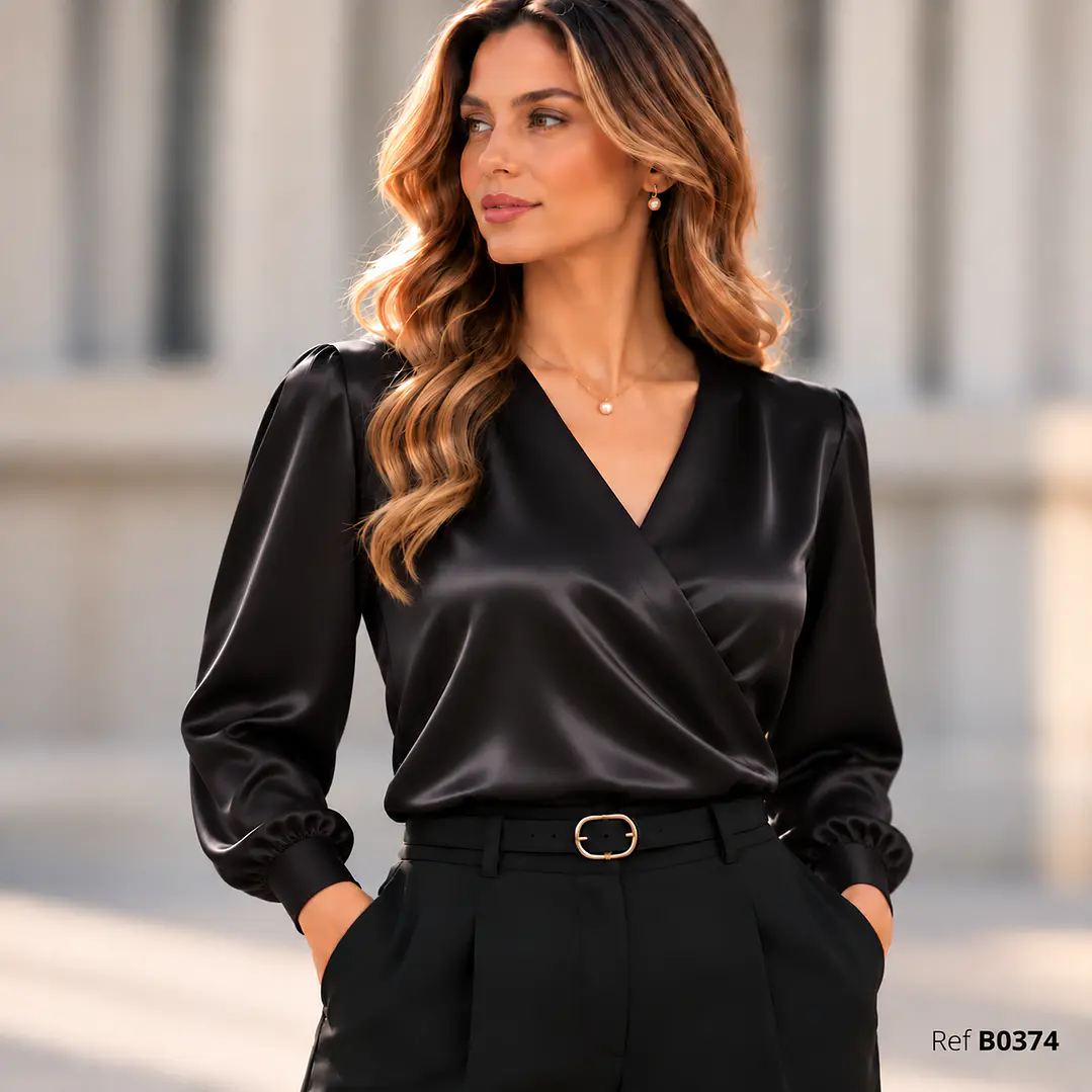 Blusa Cruzada en Satin 3