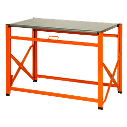 Bancos de trabajo plegables con encimera galvanizada