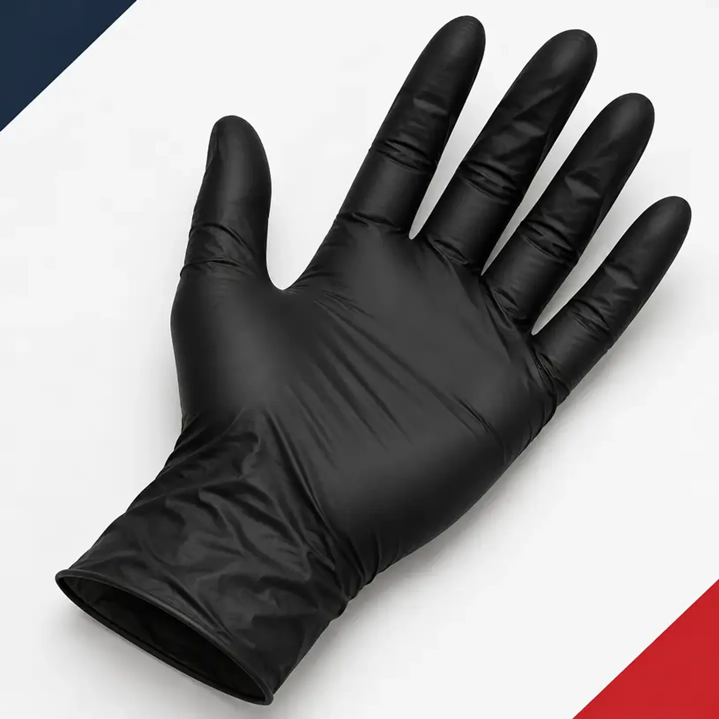 Guantes de nitrilo negro, talla M, caja por 100 1