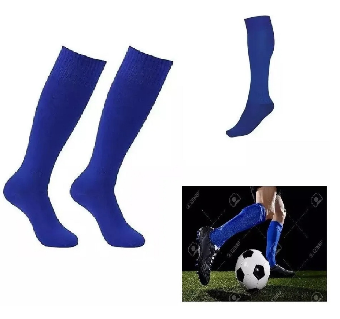 Medias Deportivas Talla 6-8 Niños Unisex Fútbol 4