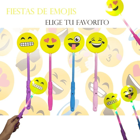 Varita Luces Emoji Juguete Luminoso Niños Niñas Caritas