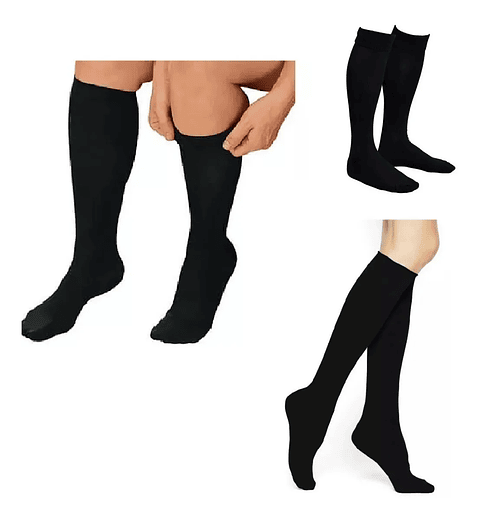 Medias Deportivas Negras Unisex Fútbol Calcetines Calidad 