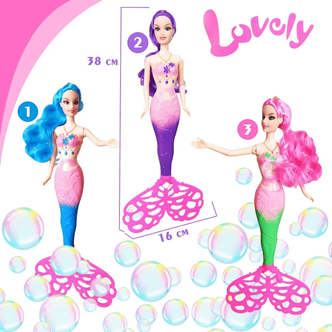 Muñeca Sirena Burbuja Juguetes Juguetería Juegos