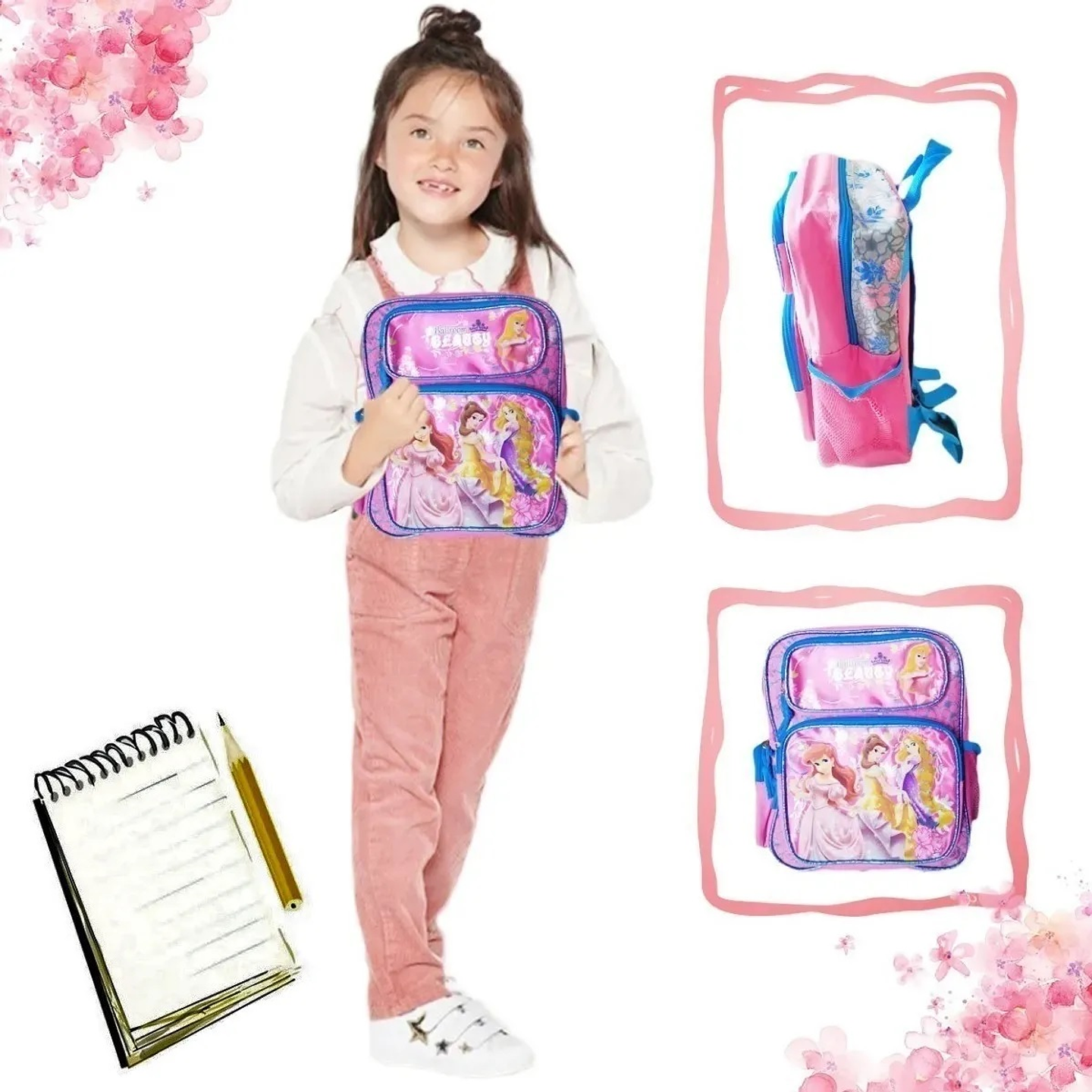 Morral Princesas Disney Juguetes Original Bolso Fino  2