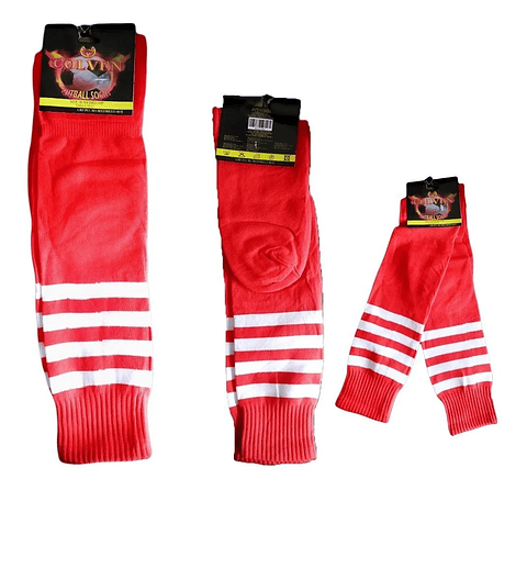 Medias Deportivas Rojas Unisex Fútbol Buena Calidad 