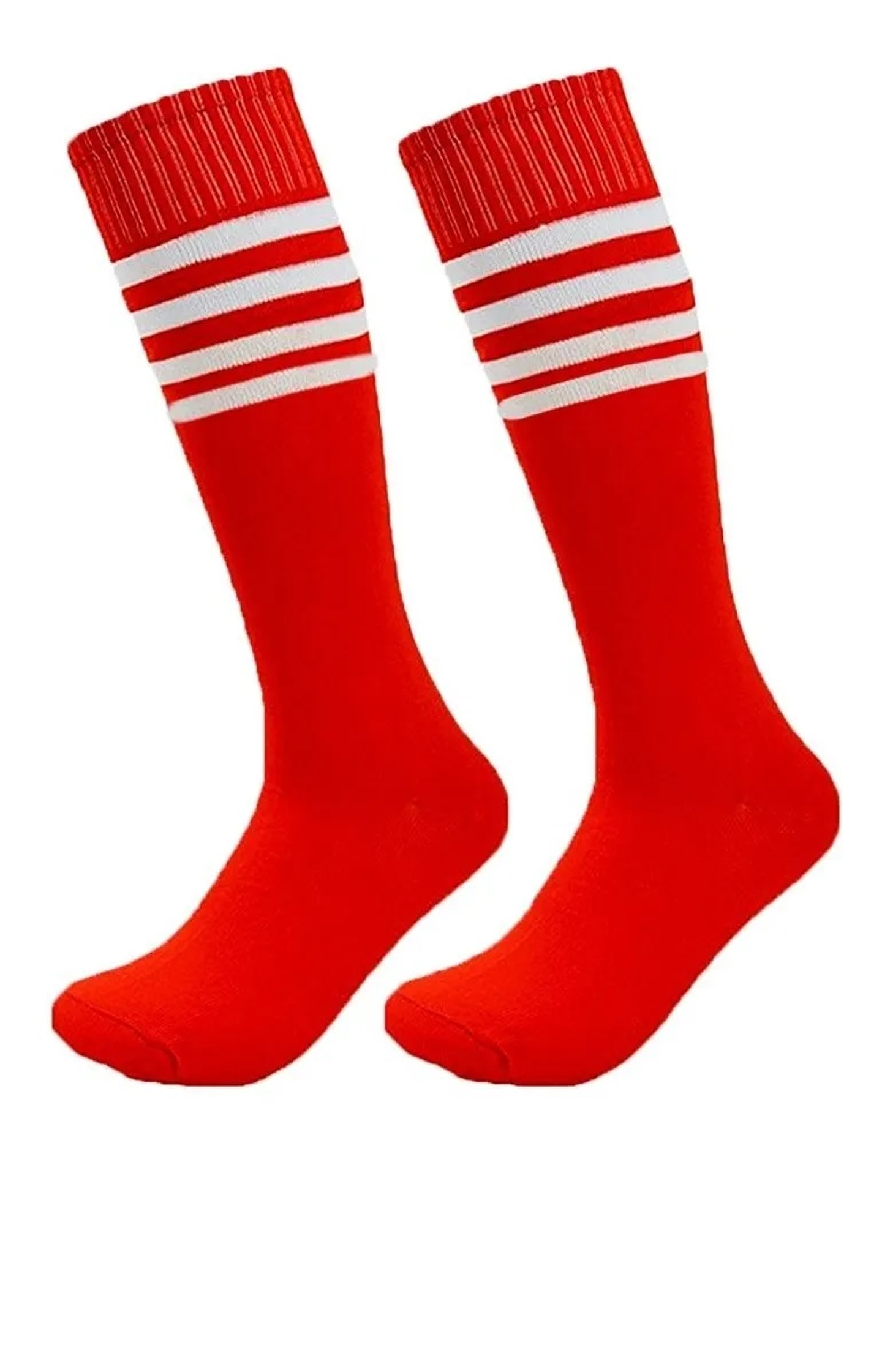 Medias Deportivas Rojas Unisex Fútbol Buena Calidad  3