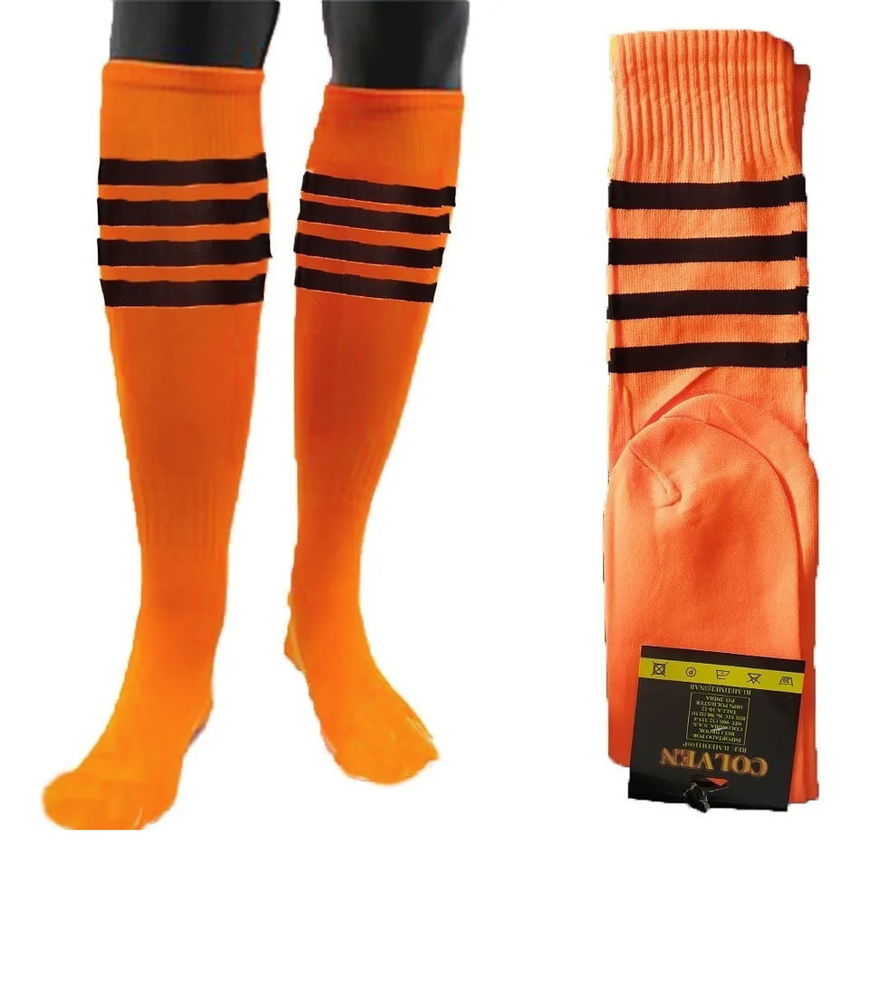 Medias Deportivas Naranjas Unisex Fútbol Calcetines Calidad 1