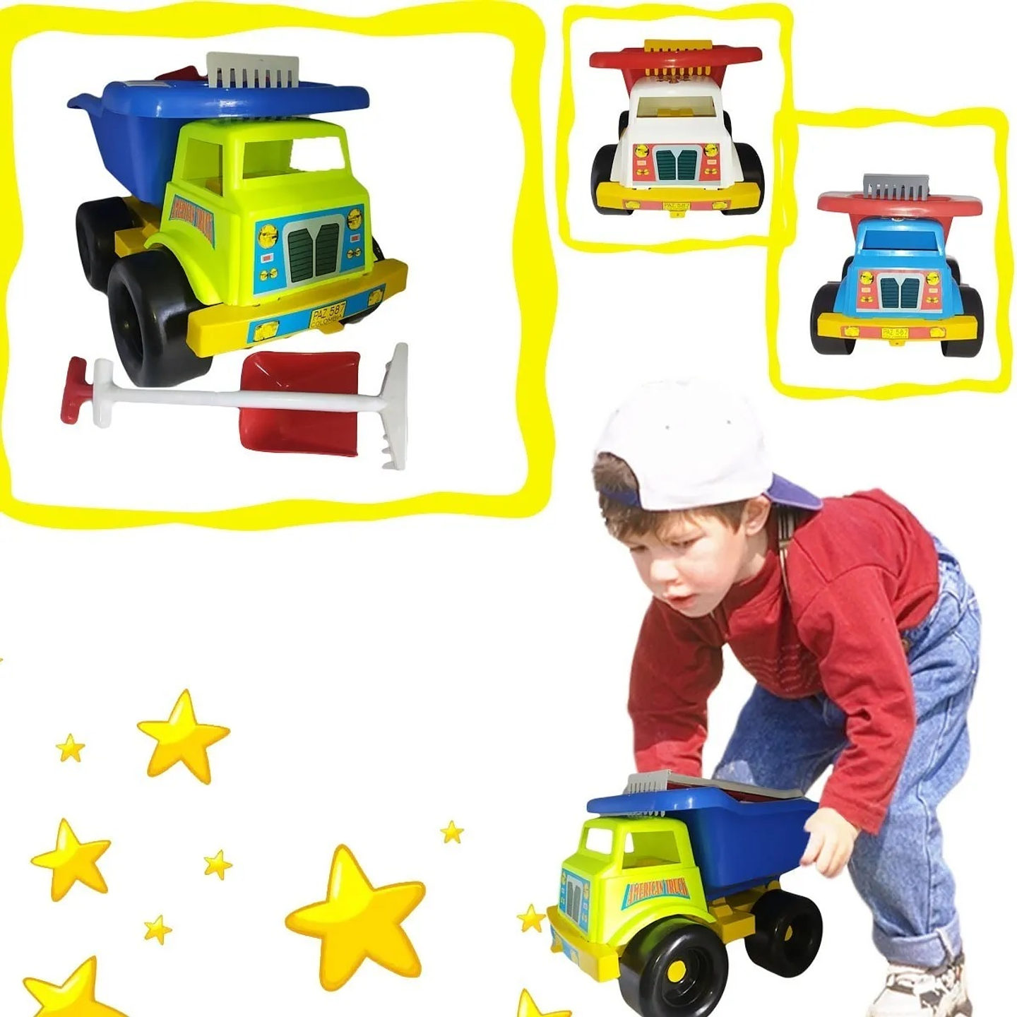 Carros Volqueta Plástica Juguete Pala Rastrillo Niños Playa 7