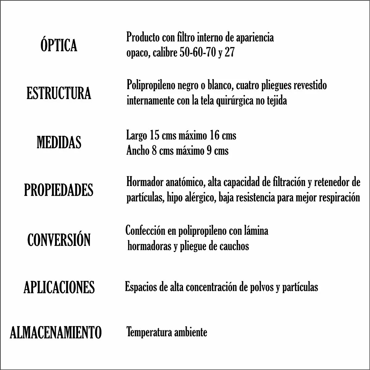 Tapabocas Industrial Mascarilla Protección Antivirus PUB 5