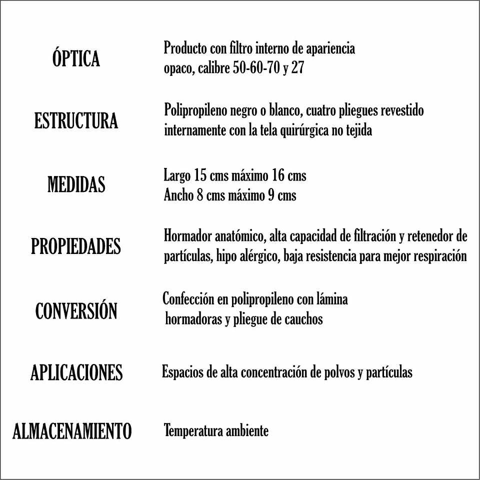 Tapabocas Industrial Mascarilla Protección Antivirus PUB 5