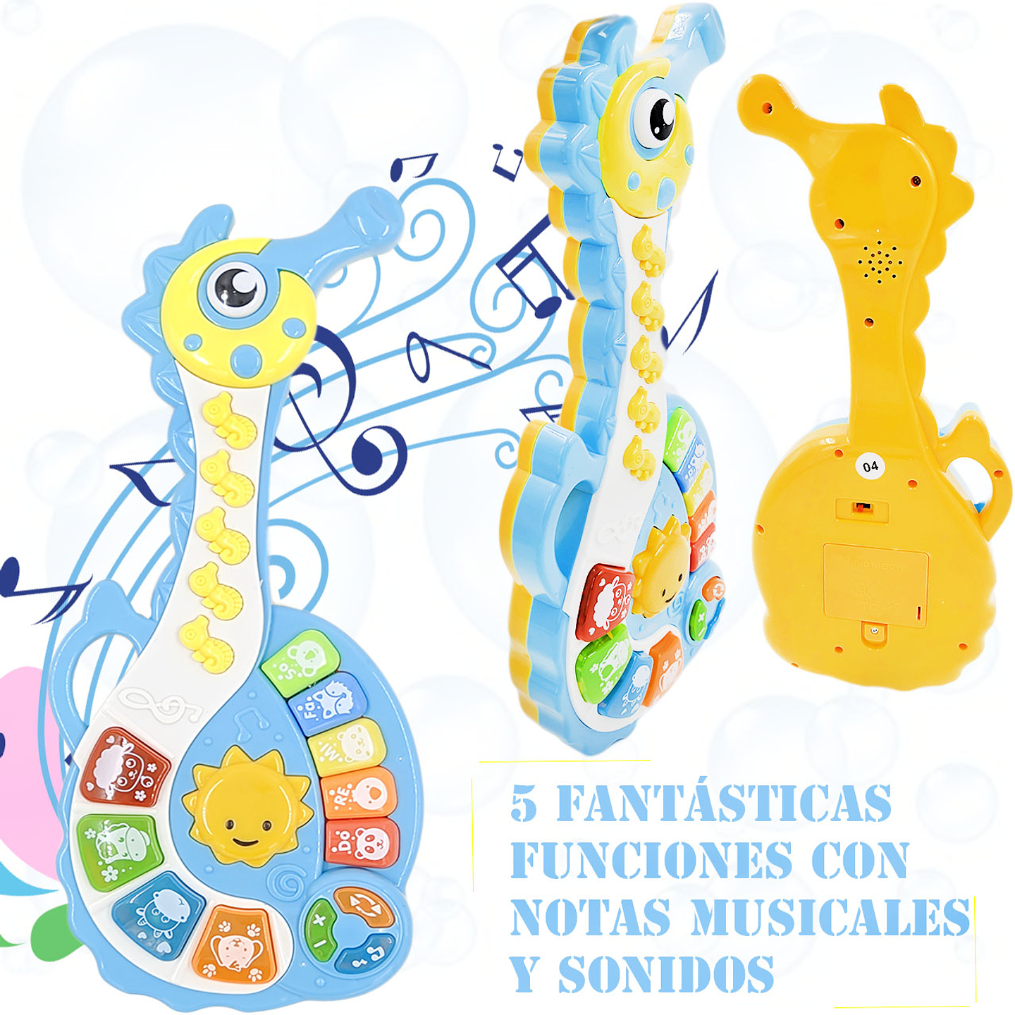 Guitarra Niño Bebé Caballo Mar Juguete Música Didáctico 4