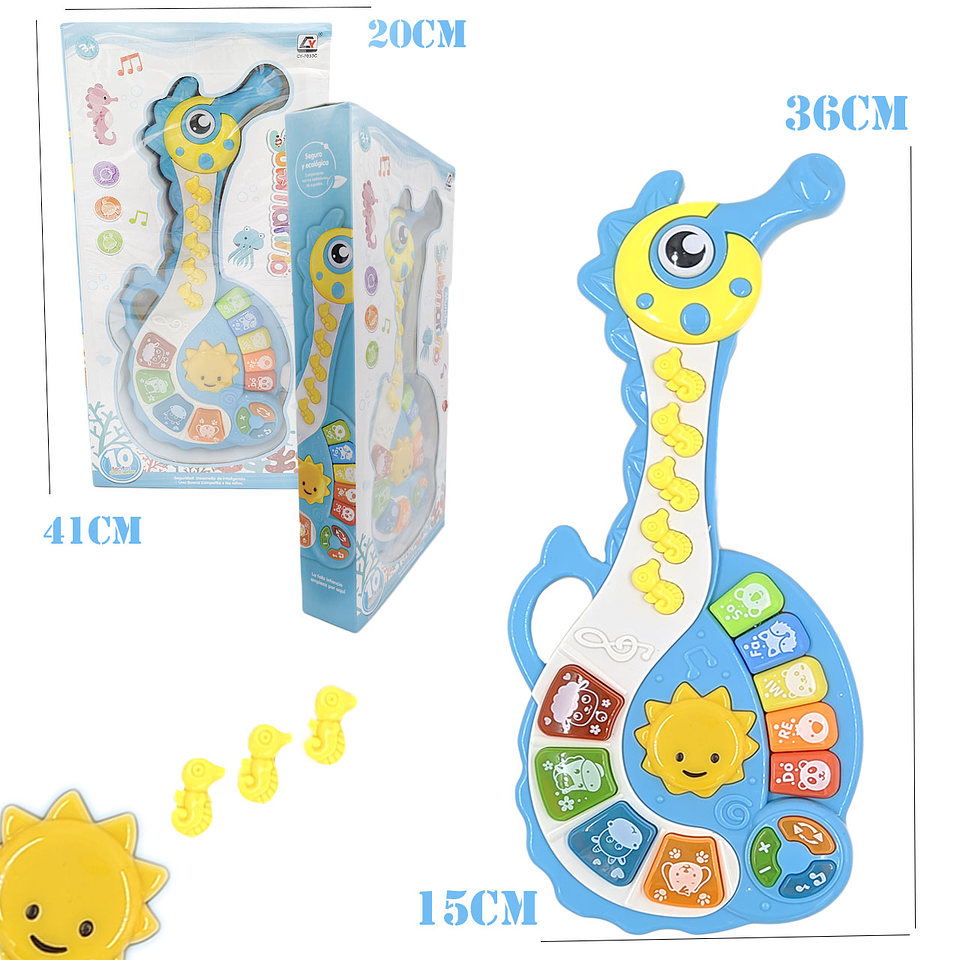 Guitarra Niño Bebé Caballo Mar Juguete Música Didáctico 5