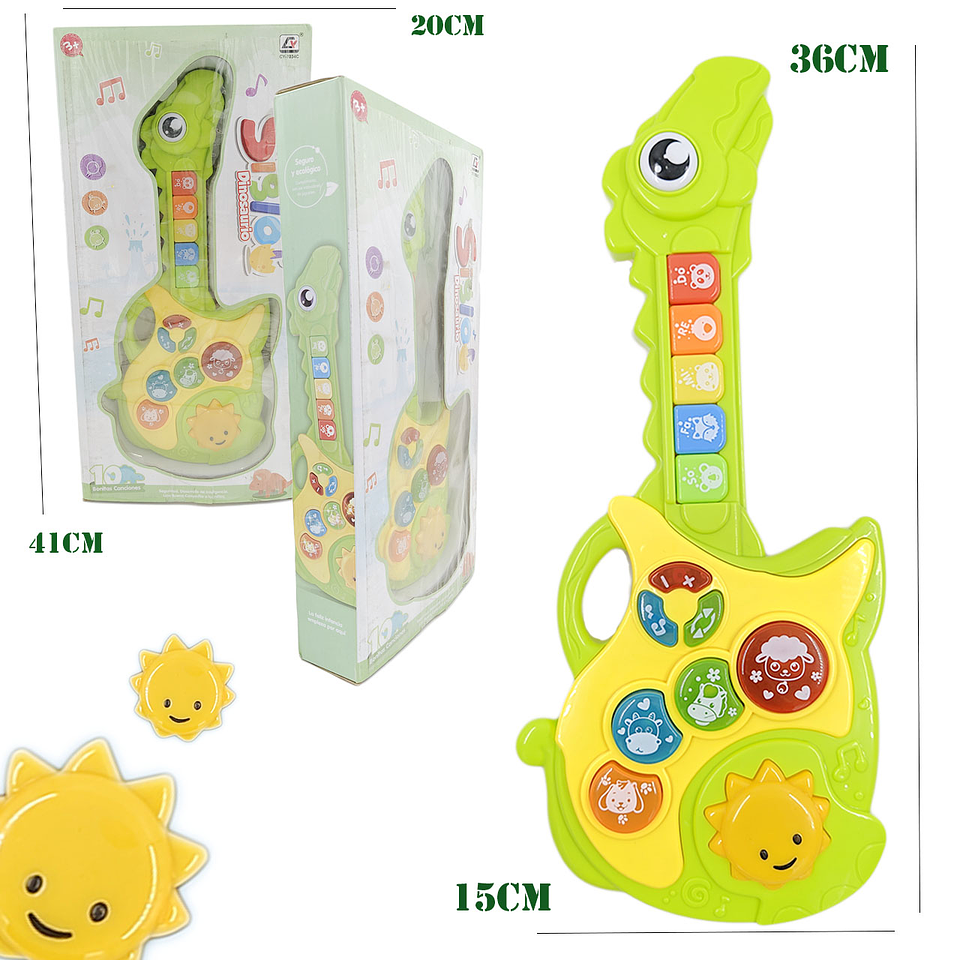 Guitarra Bebé Dinosaurio Juguete Música Didáctico Niños  4