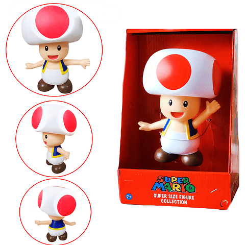 Figura Toad Honguito Super Mario Juguetes Coleccionable Niños Juguetería