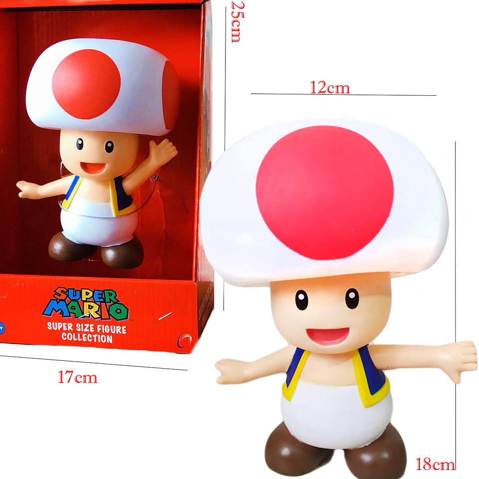 Figura Toad Honguito Super Mario Juguetes Coleccionable Niños Juguetería 4