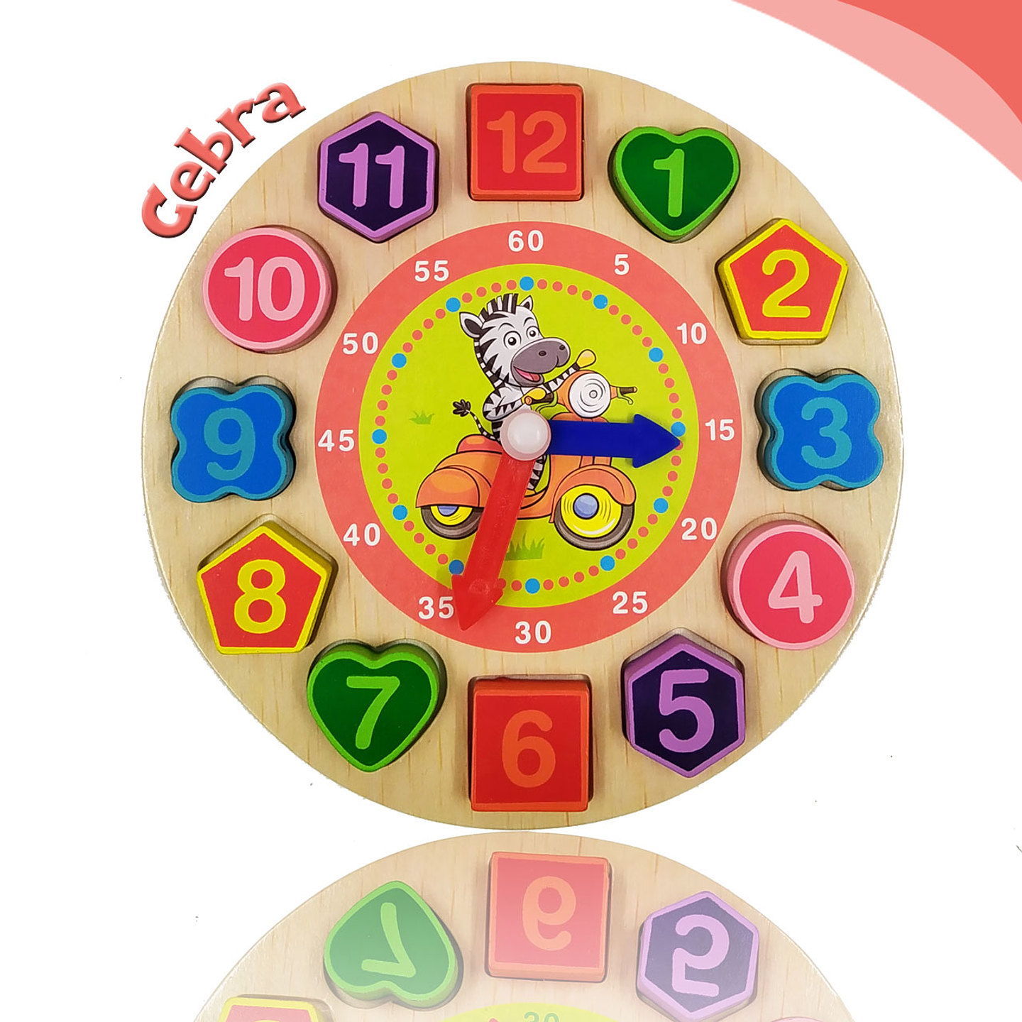 Rompecabezas Reloj Madera Juguete Aprendizaje Didáctico 2