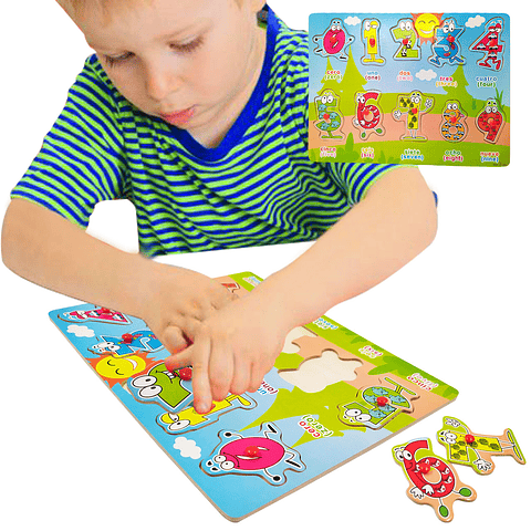 Rompecabezas Números Aprendizaje Juguetes Juguetería Didáctico