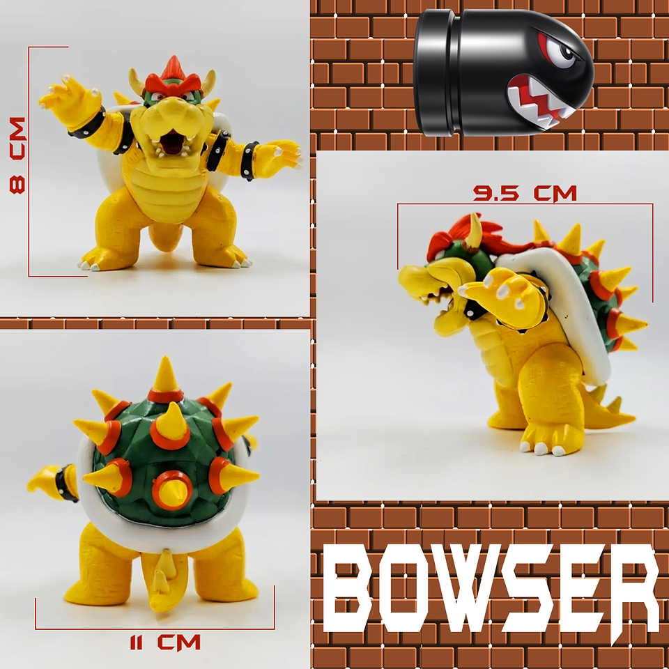 Figura Mario Bros Colección Browser Juguetes Figuras 10