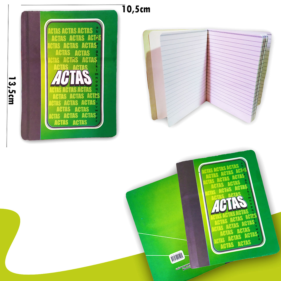 Cuaderno Actas Mini Libreta Papelería pub  4