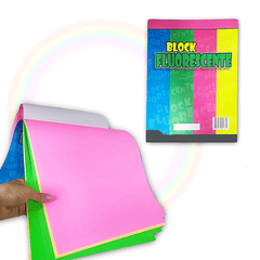 Block Iris  Fluorescente Cuaderno Colores Papeleria Escolar 