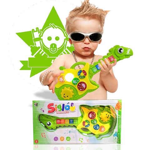 Guitarra Bebé Dinosaurio Juguete Música Didáctico Niños 
