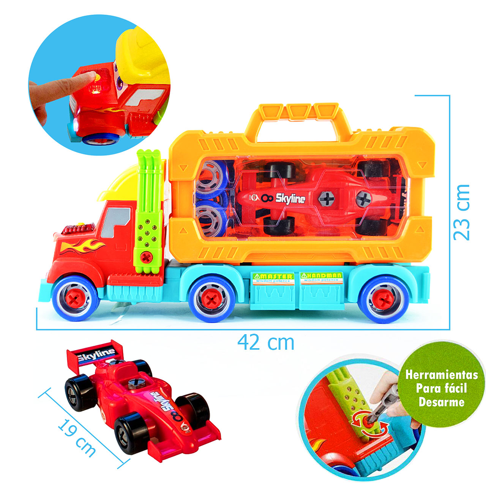 Niñera Camión Juego Carro Juguetería Tractomula Didáctico 3