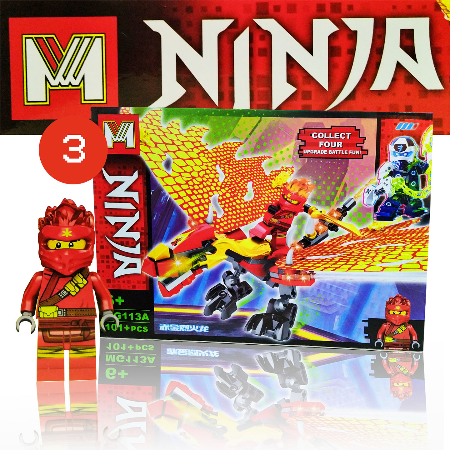 Ninja Dragón Blocks Armables Juguetes Didácticos Rompecabezas Juguetería 4