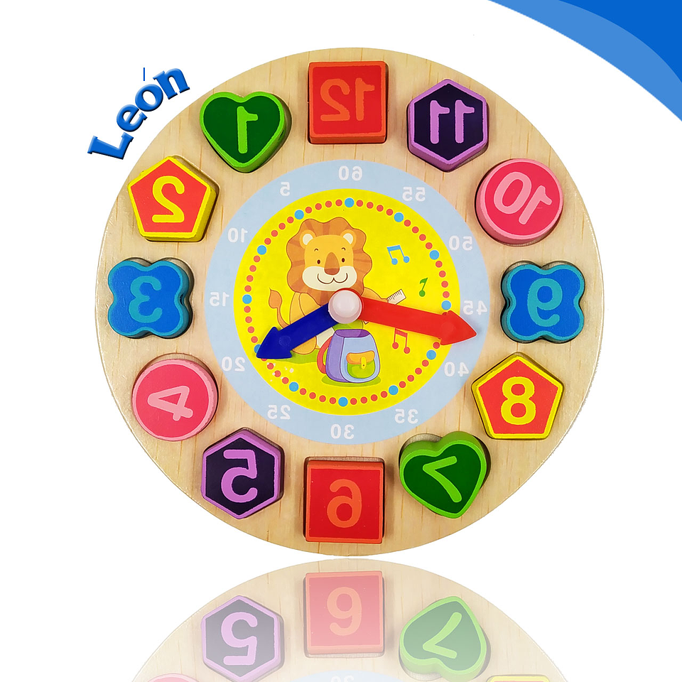 Rompecabezas Reloj Madera Juguete Aprendizaje Didáctico 5