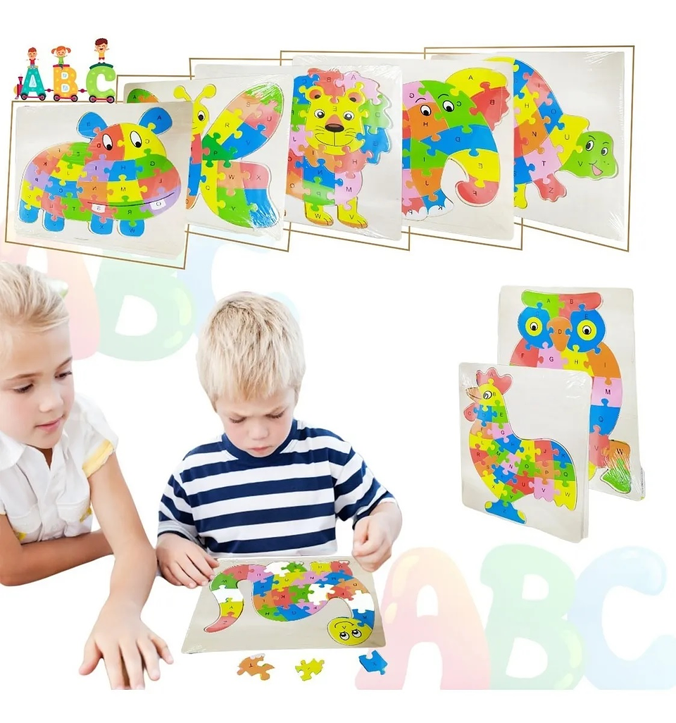 Rompecabezas Animales ABC Juguete Didáctico Juguetería Aprendizaje 13