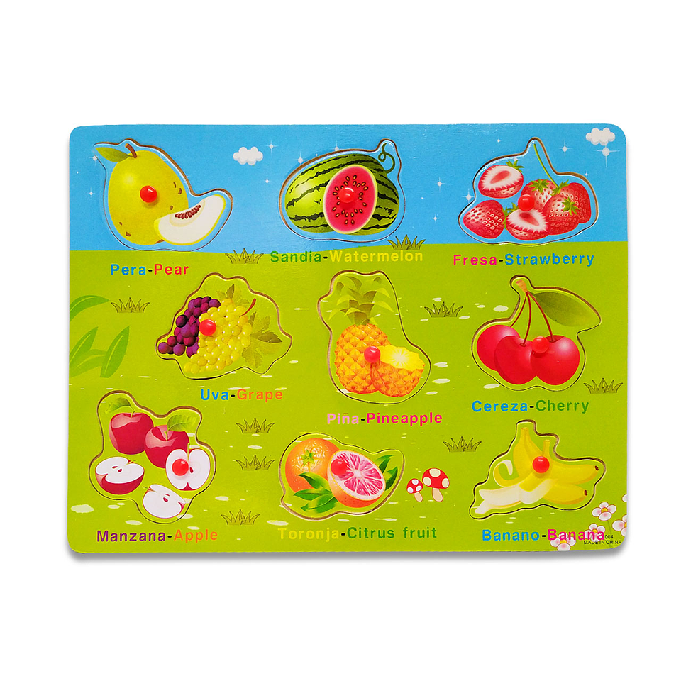 Rompecabezas Frutas Aprendizaje Juguete Juguetería Didáctico 2