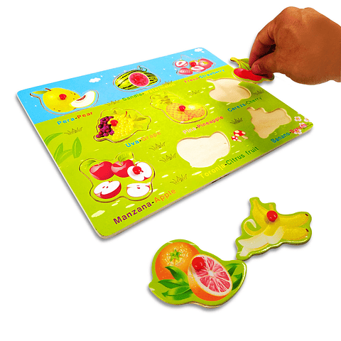 Rompecabezas Frutas Aprendizaje Juguete Juguetería Didáctico